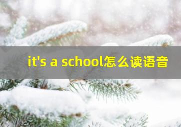 it's a school怎么读语音